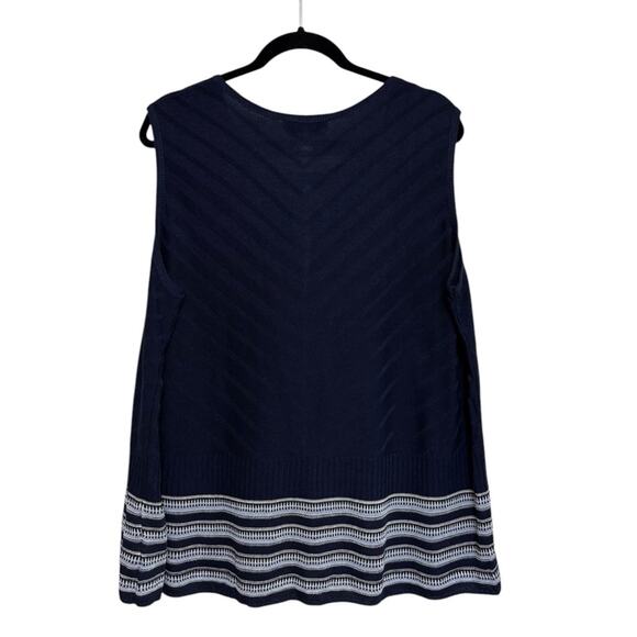 NWT C.J. Banks Sweater Tank in Navy Blue - Size 1X - Picture 2 of 5
